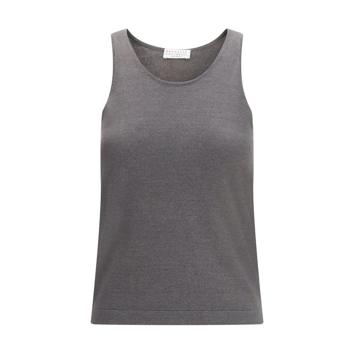Brunello Cucinelli Gray Cashmere Top