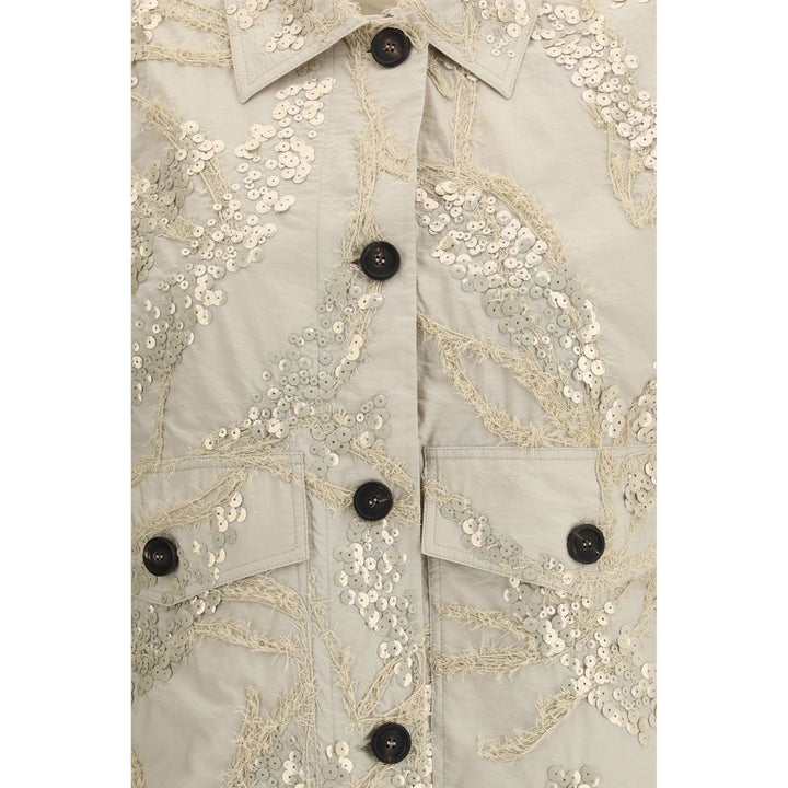 Brunello Cucinelli Beige Cotton Coat