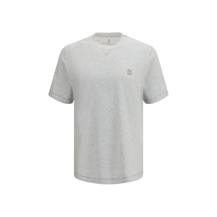 Brunello Cucinelli Gray Cotton T-Shirt