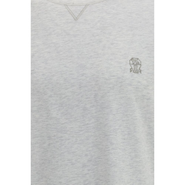 Brunello Cucinelli Gray Cotton T-Shirt