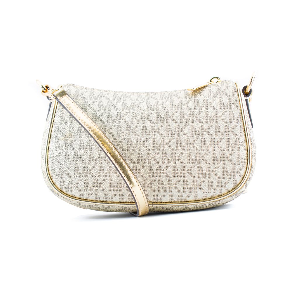 Michael Kors Gold Canvas Shoulder Bag