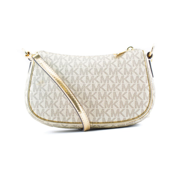 Michael Kors Gold Canvas Shoulder Bag
