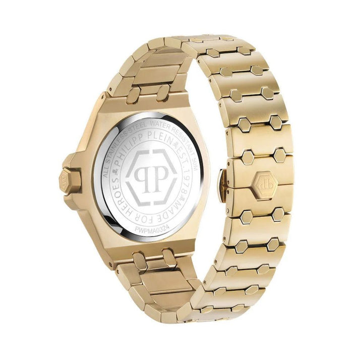 Philipp Plein Gold Stainless Steel Dress Watch