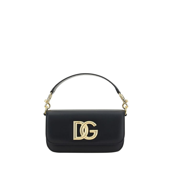 Dolce & Gabbana Black Calf Leather Bos Taurus Shoulder Bag