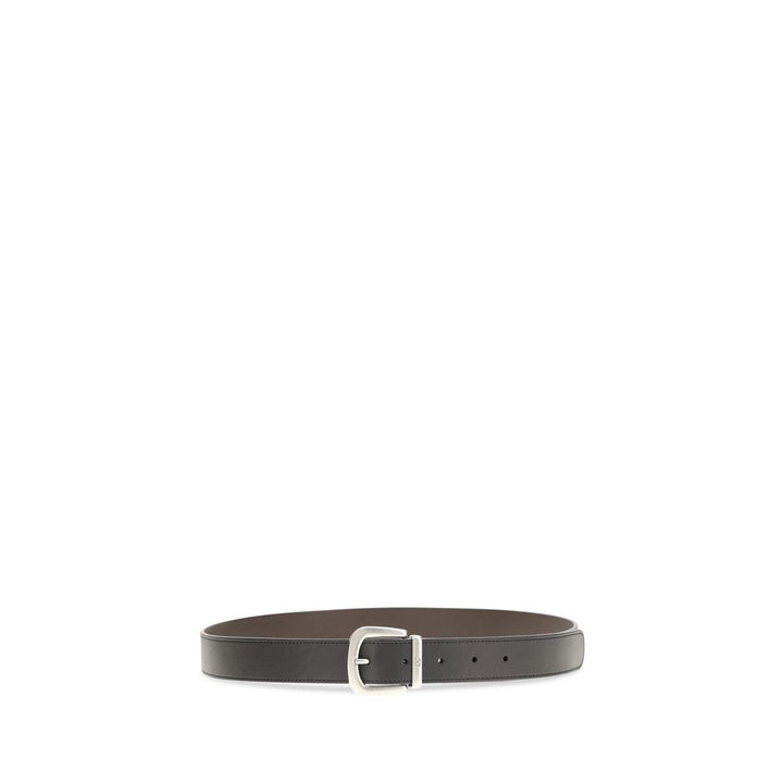 Valentino Garavani Black Calf Leather Bos Taurus Regular Belt
