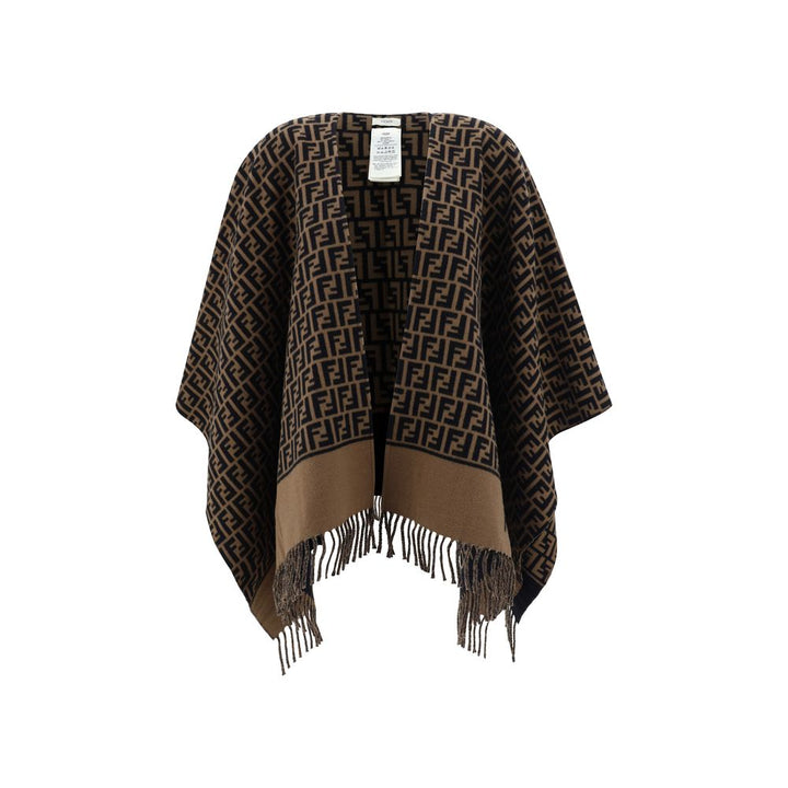 Fendi Brown Wool Scarf