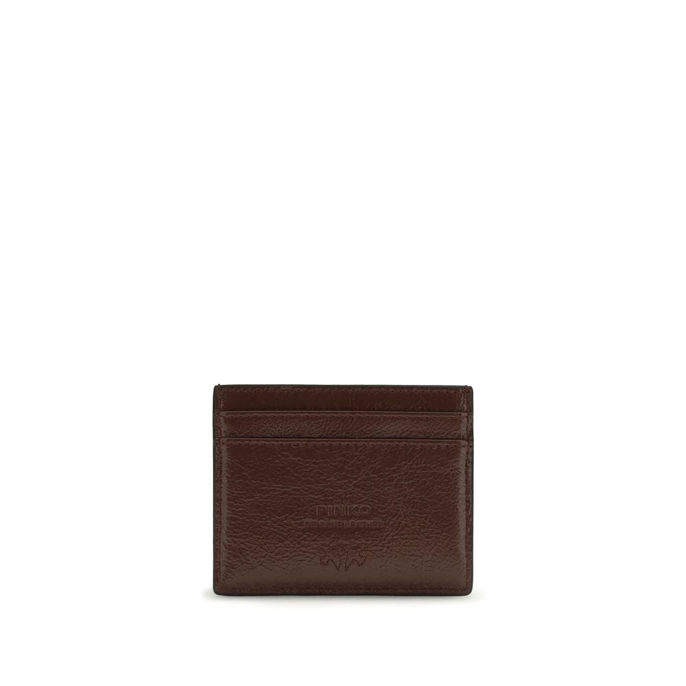 PINKO Bordeaux Calf Leather Bos Taurus Wallet