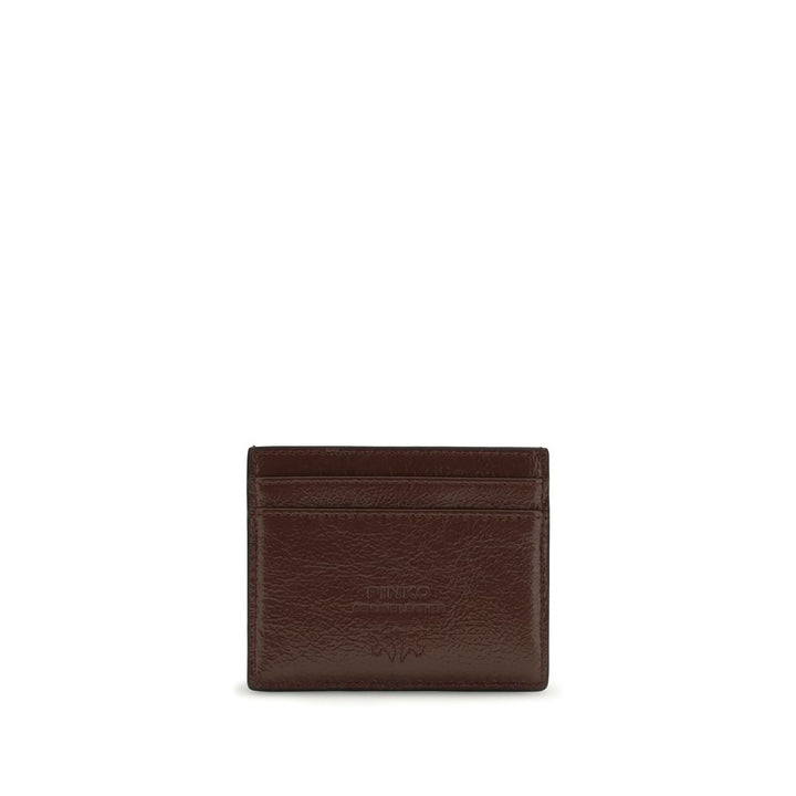 PINKO Bordeaux Calf Leather Bos Taurus Wallet