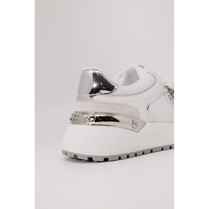 PINKO White Leather Low Top Sneakers