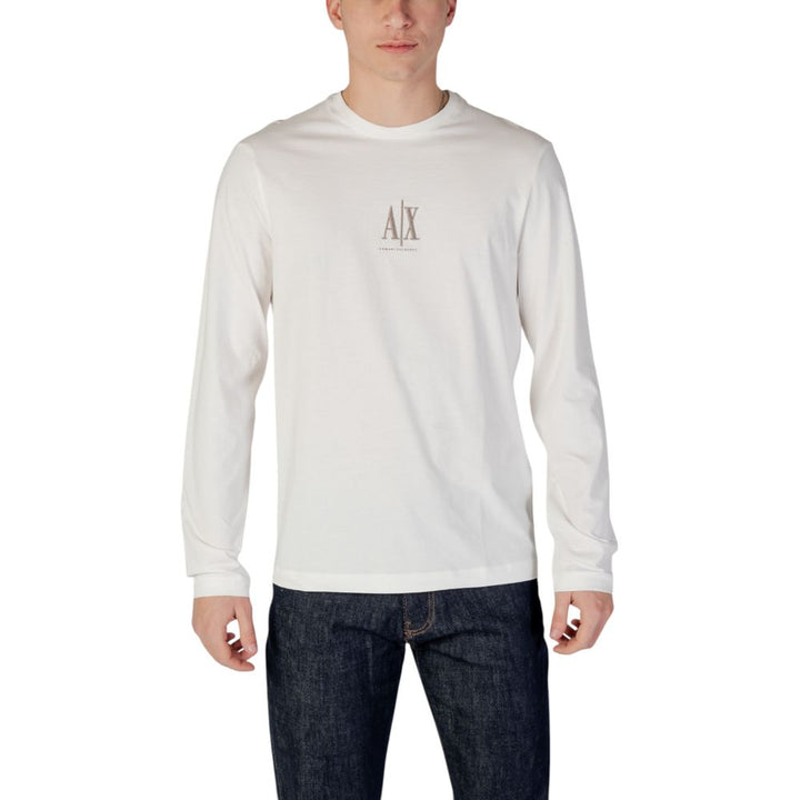 Armani Exchange Cream Cotton Long Sleeve T-Shirt