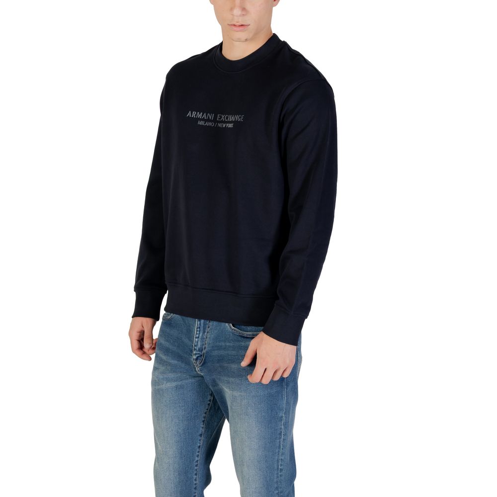 Armani Exchange Blue Cotton Sweatshirt
