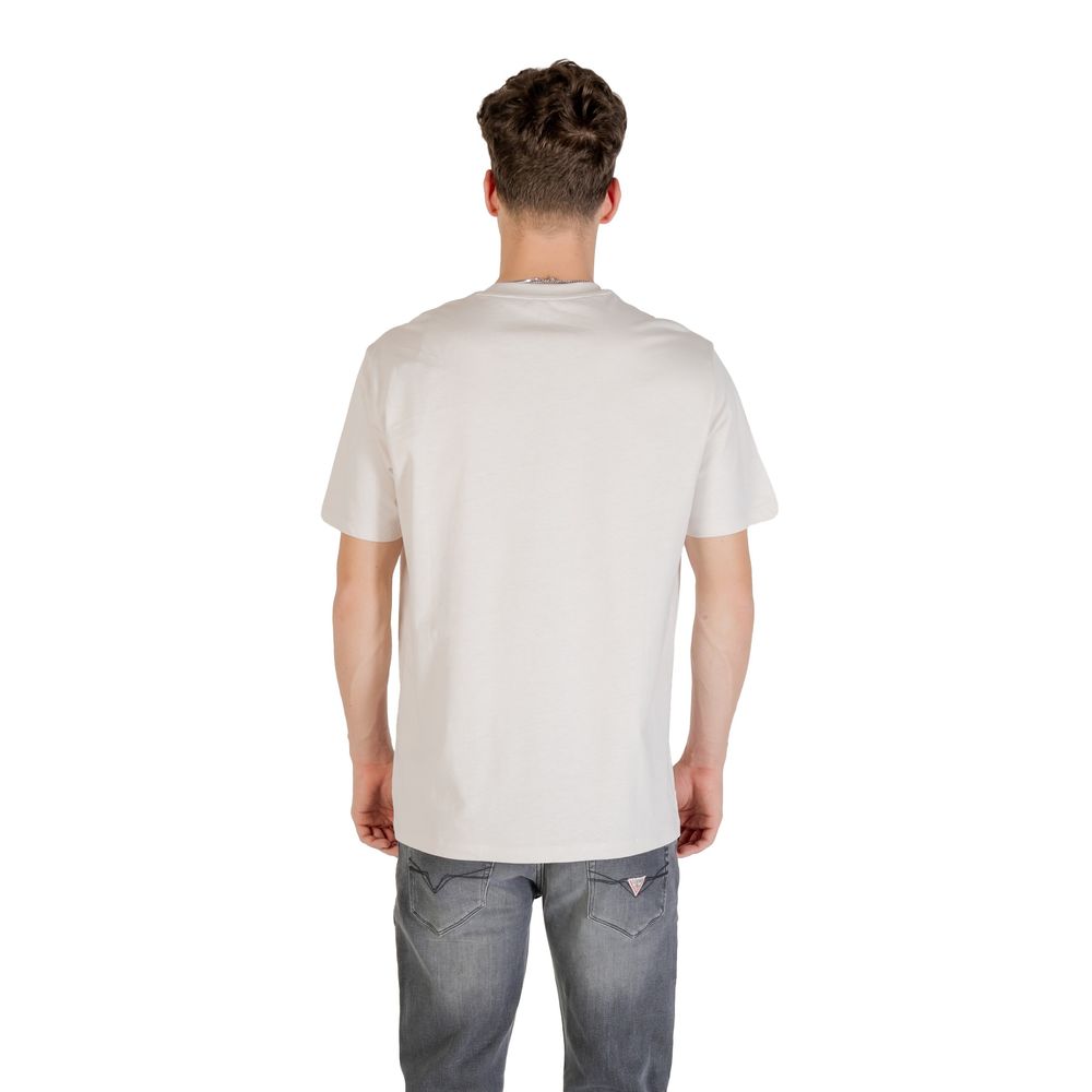Armani Exchange Beige Cotton T-Shirt