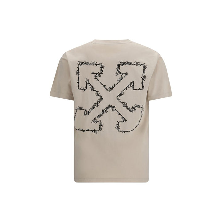 Off-White Beige Cotton T-Shirt