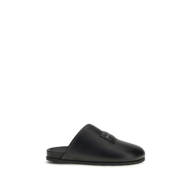 Givenchy Black Calf Leather Bos Taurus Mules