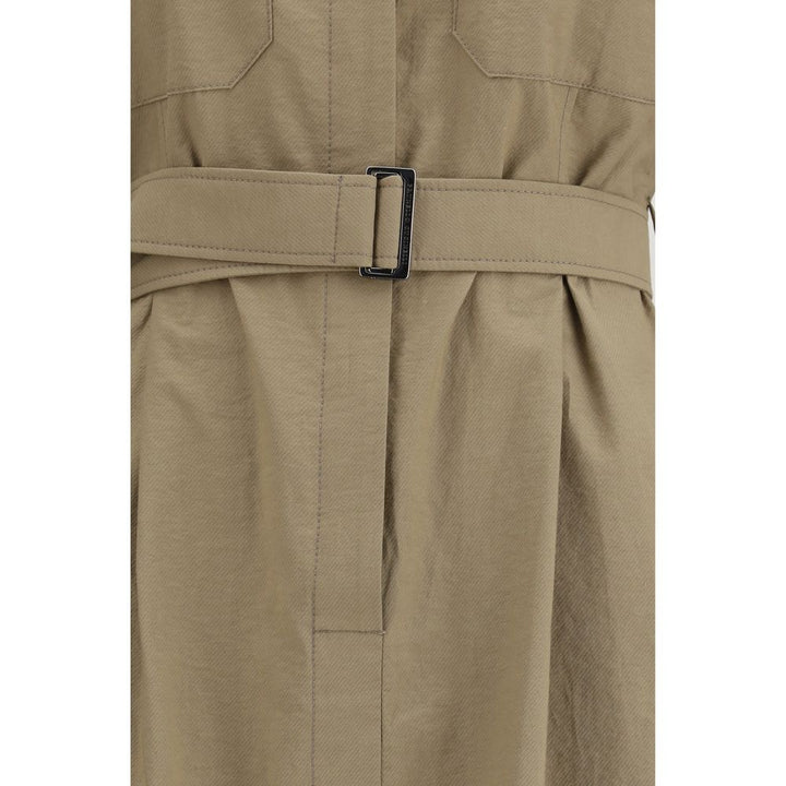 Brunello Cucinelli Beige Cotton Casual Dress
