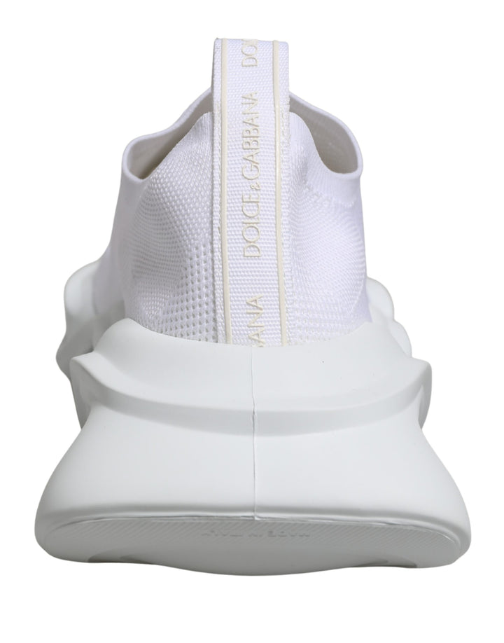 Dolce & Gabbana White Slip On Wave Low Top Sneakers Shoes