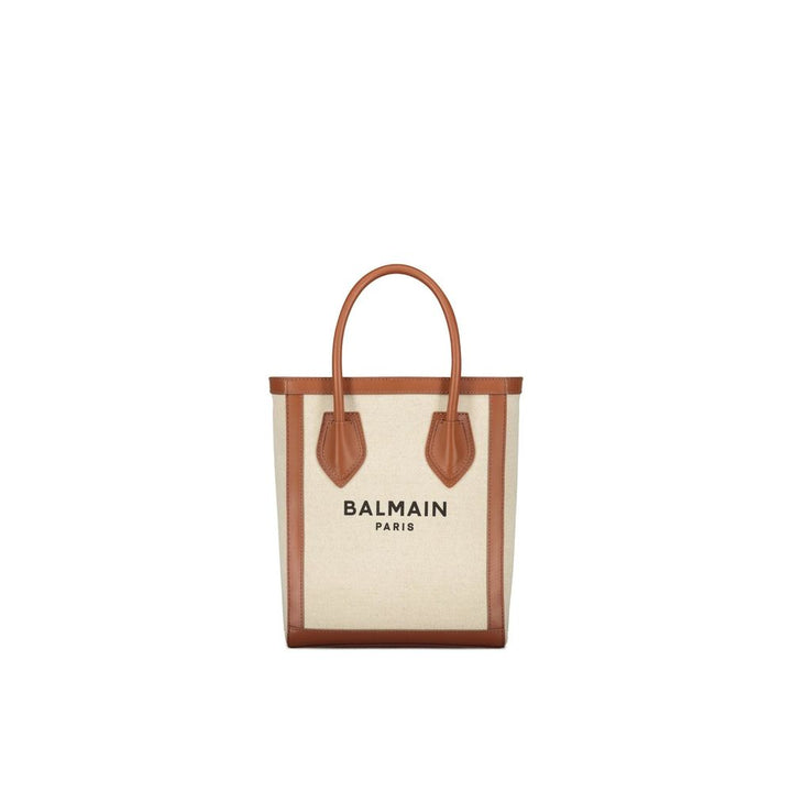 Balmain Brown Cotton Tote Bag