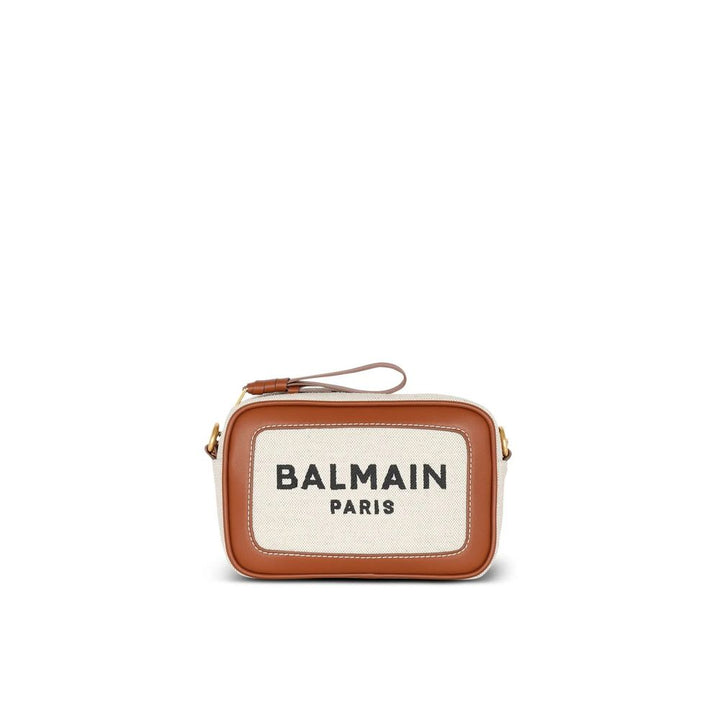 Balmain Brown Cotton Shoulder Bag