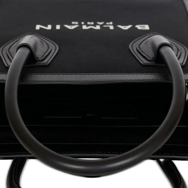 Balmain Black Cotton Tote Bag