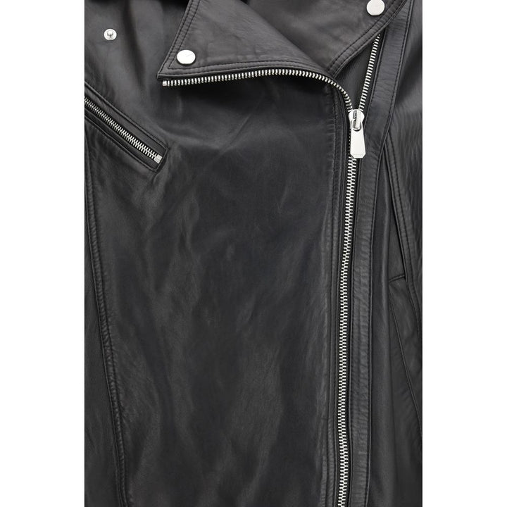 PINKO Black Leather Jacket