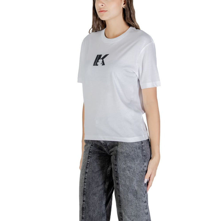 Karl Lagerfeld White Cotton T-Shirt