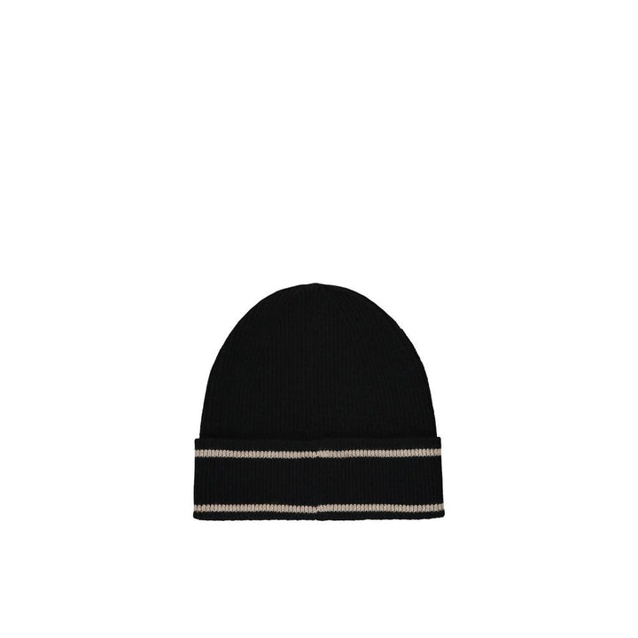 Balmain Black Merino Wool Beanie