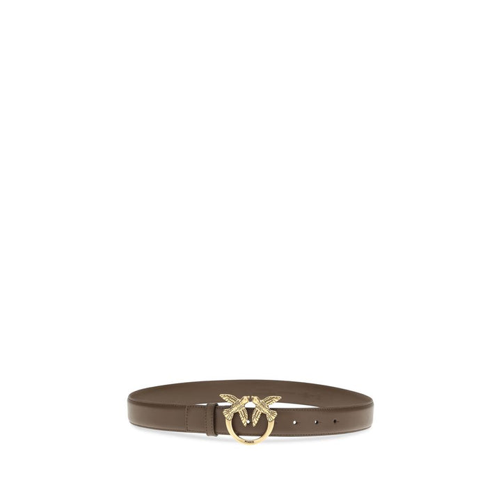 PINKO Brown Calf Leather Bos Taurus Regular Belt