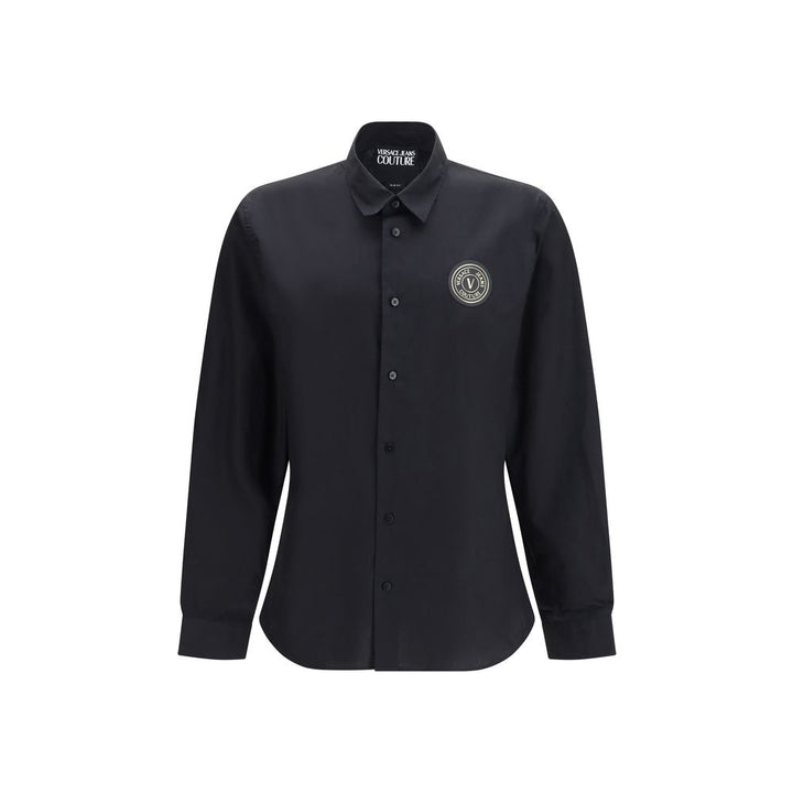 Versace Jeans Black Cotton Dress Shirt