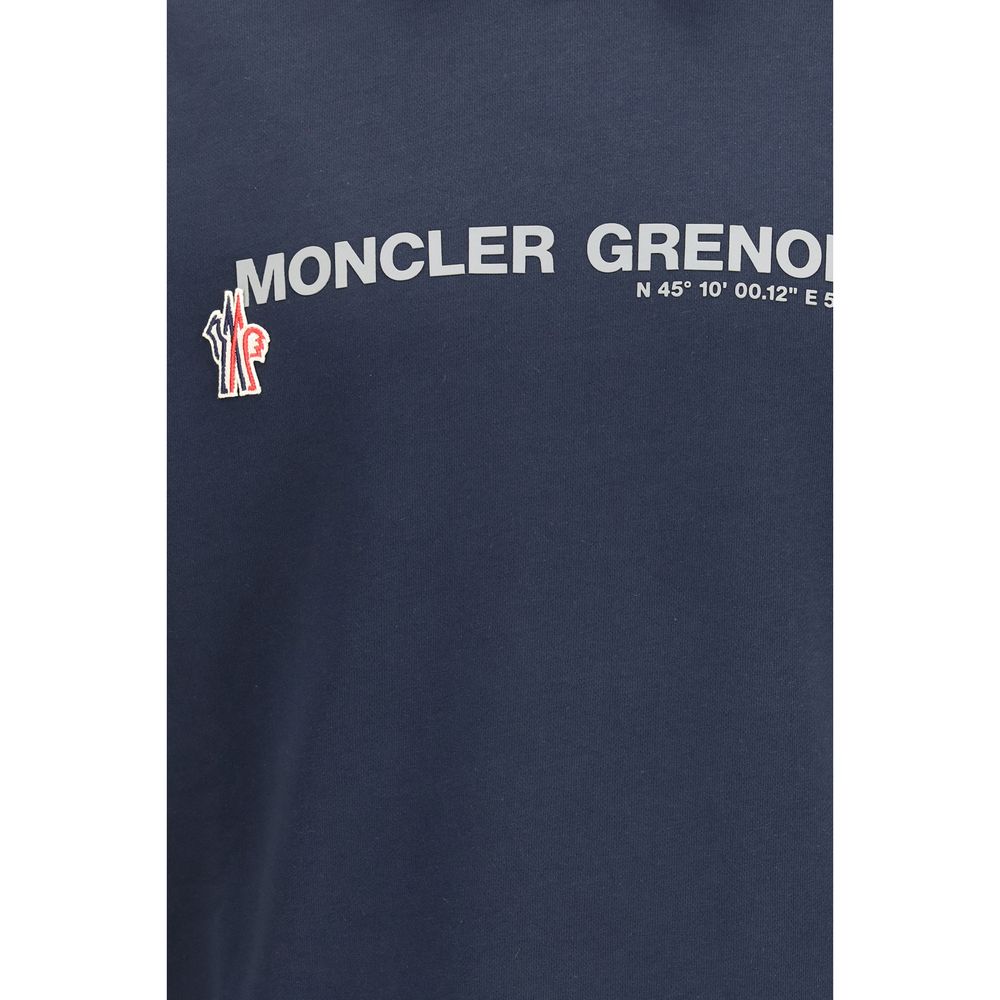 Moncler Grenoble Blue Cotton Sportswear
