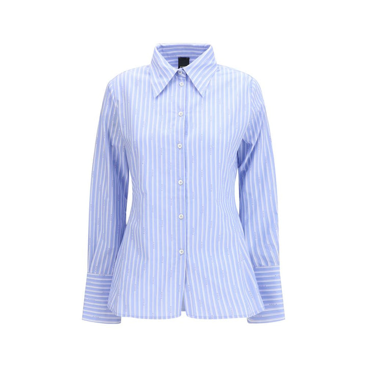PINKO Blue Cotton Pattern Shirt