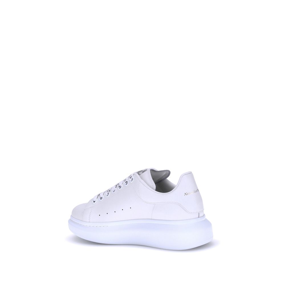 Alexander McQueen White Calf Leather Bos Taurus Platform Sneakers