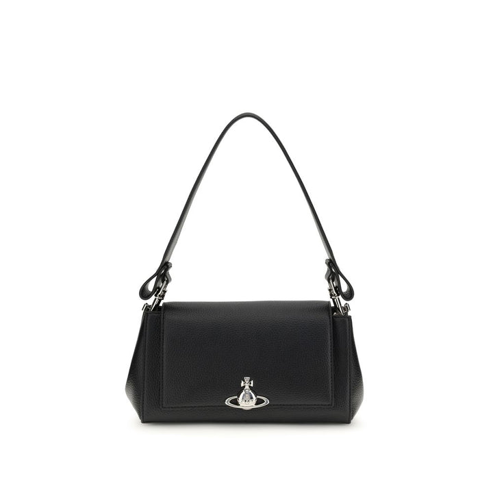 Vivienne Westwood Black Calf Leather Bos Taurus Shoulder Bag