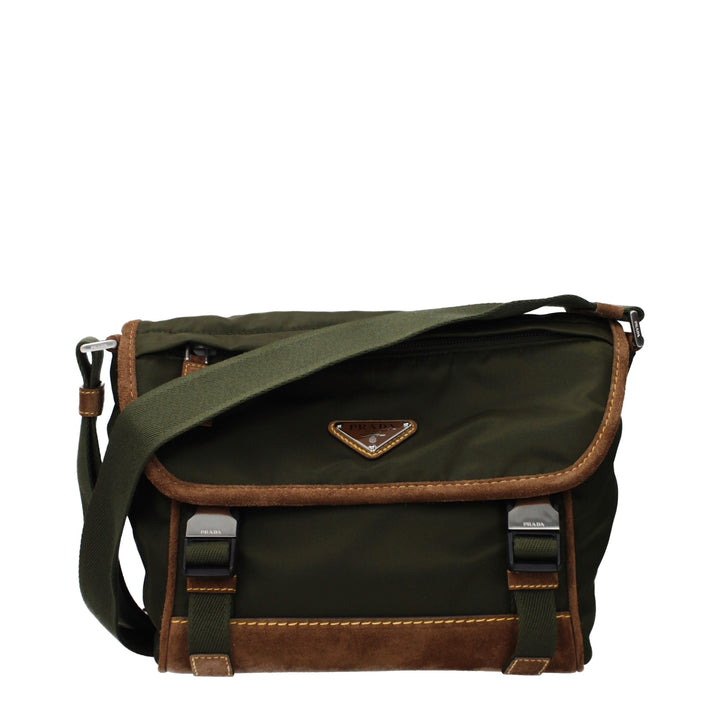 Prada Green Fabric Crossbody Bag