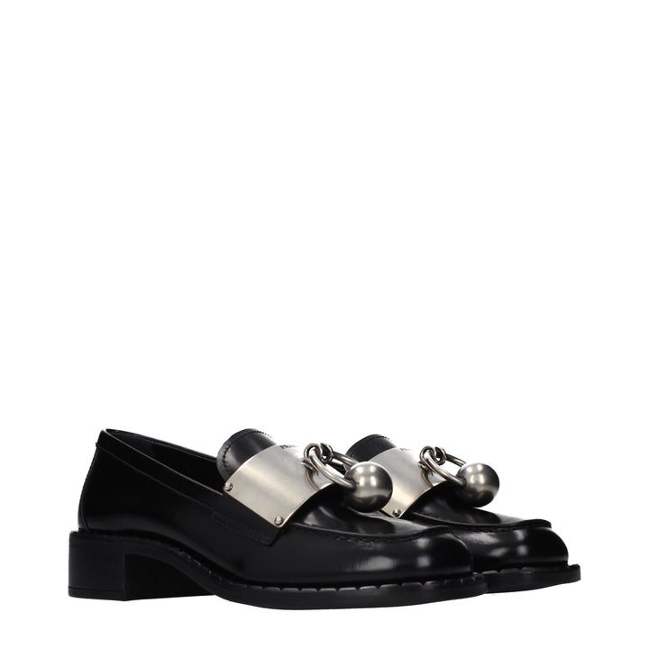 Prada Black Leather Slip-On Loafers
