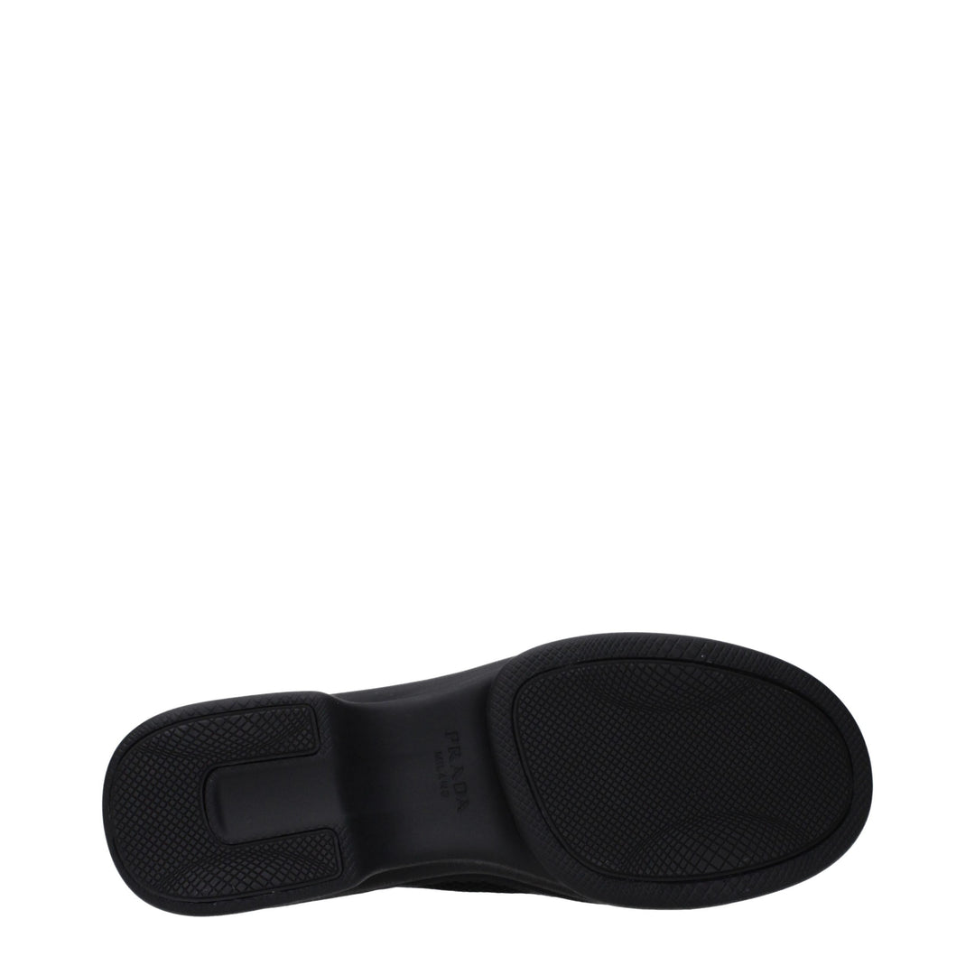 Prada Black Fabric Low Top Sneakers