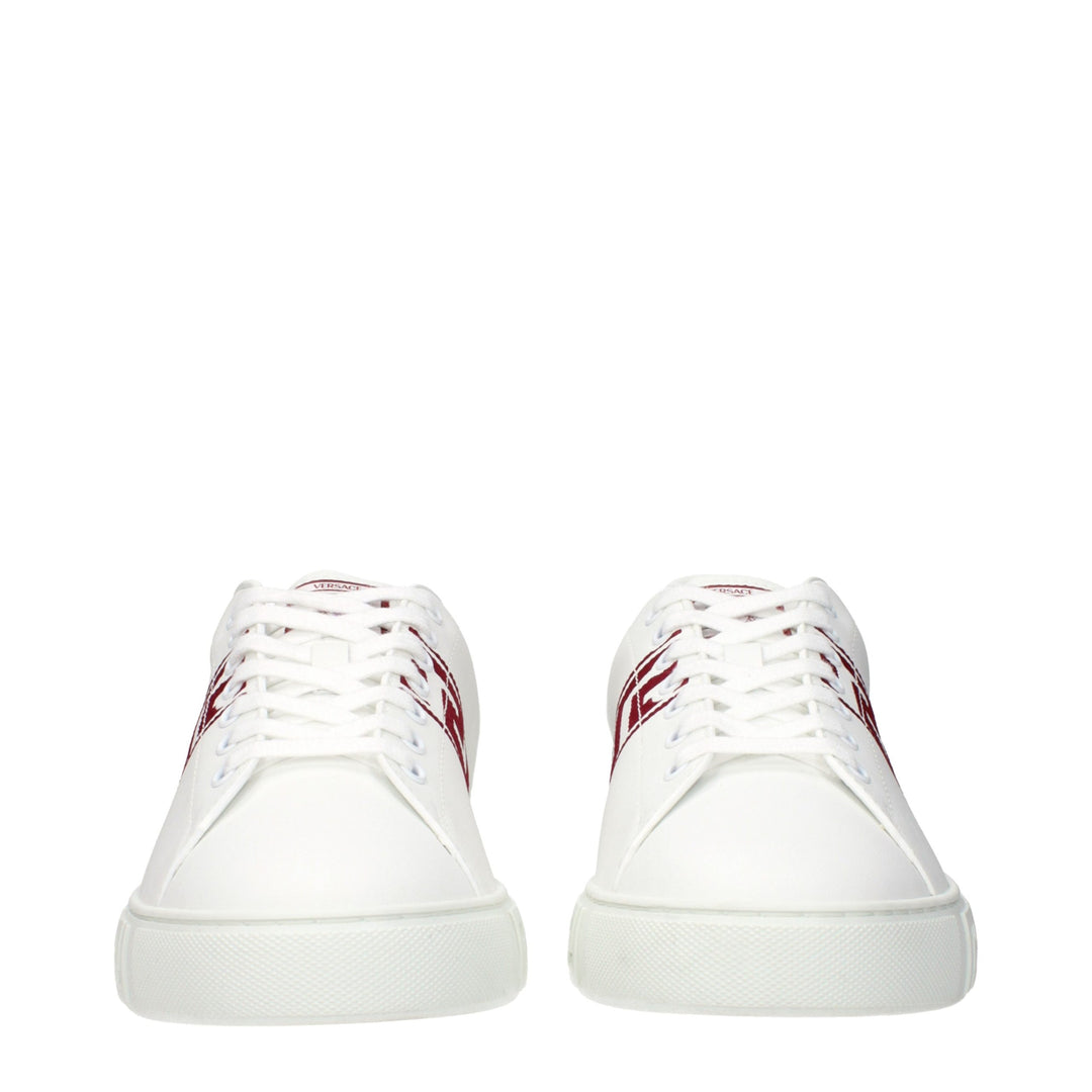 Versace White Leather Low Top Sneakers