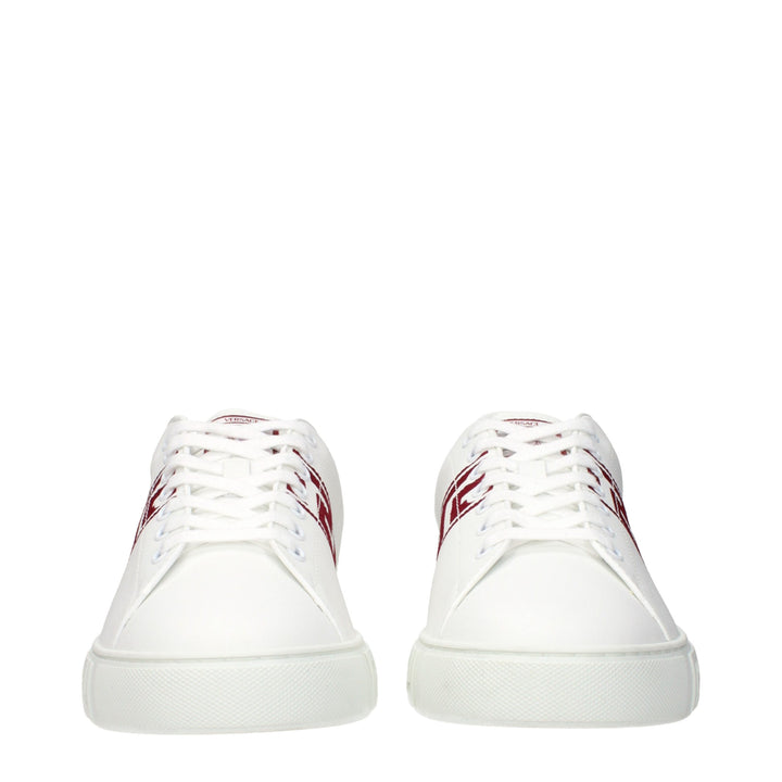 Versace White Leather Low Top Sneakers