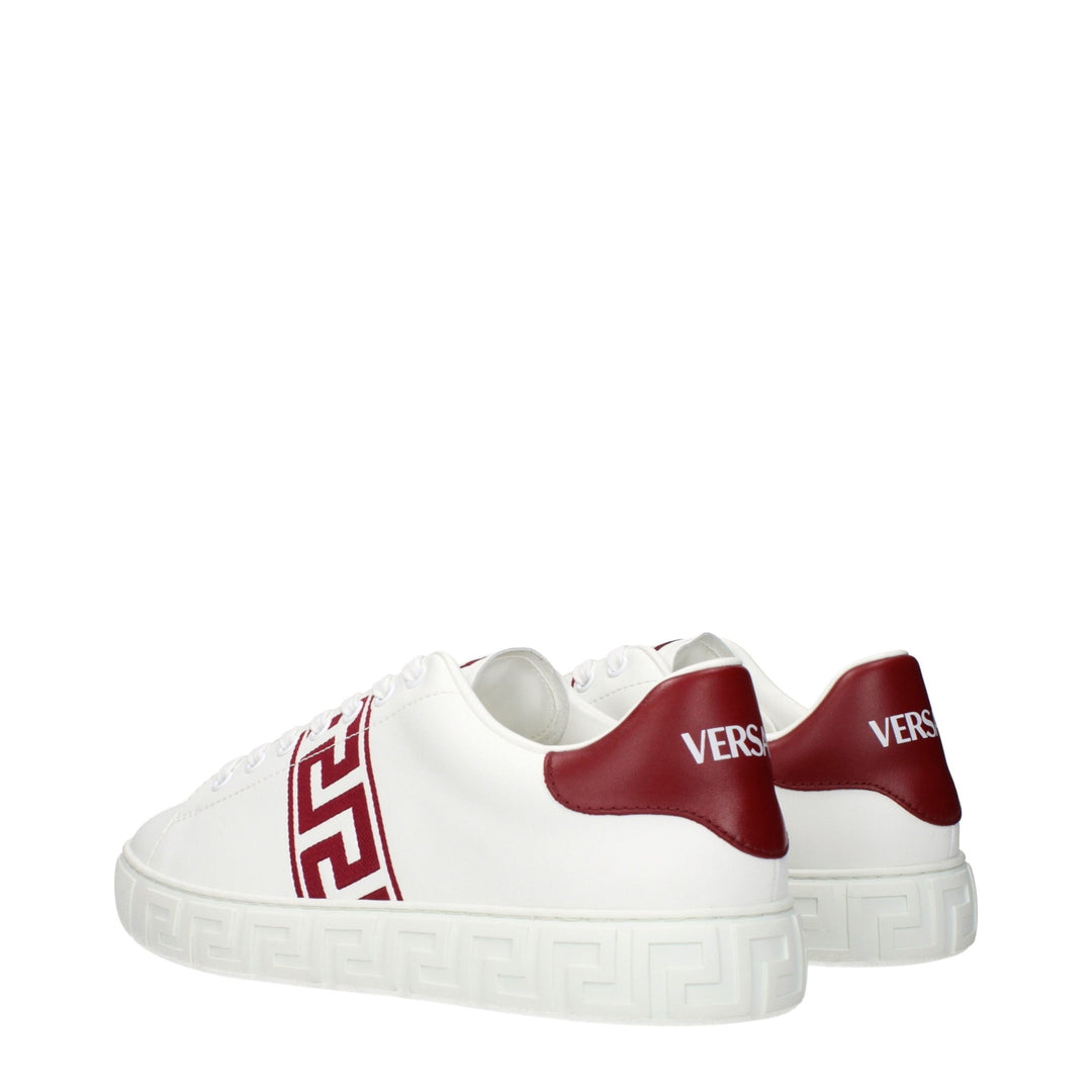 Versace White Leather Low Top Sneakers