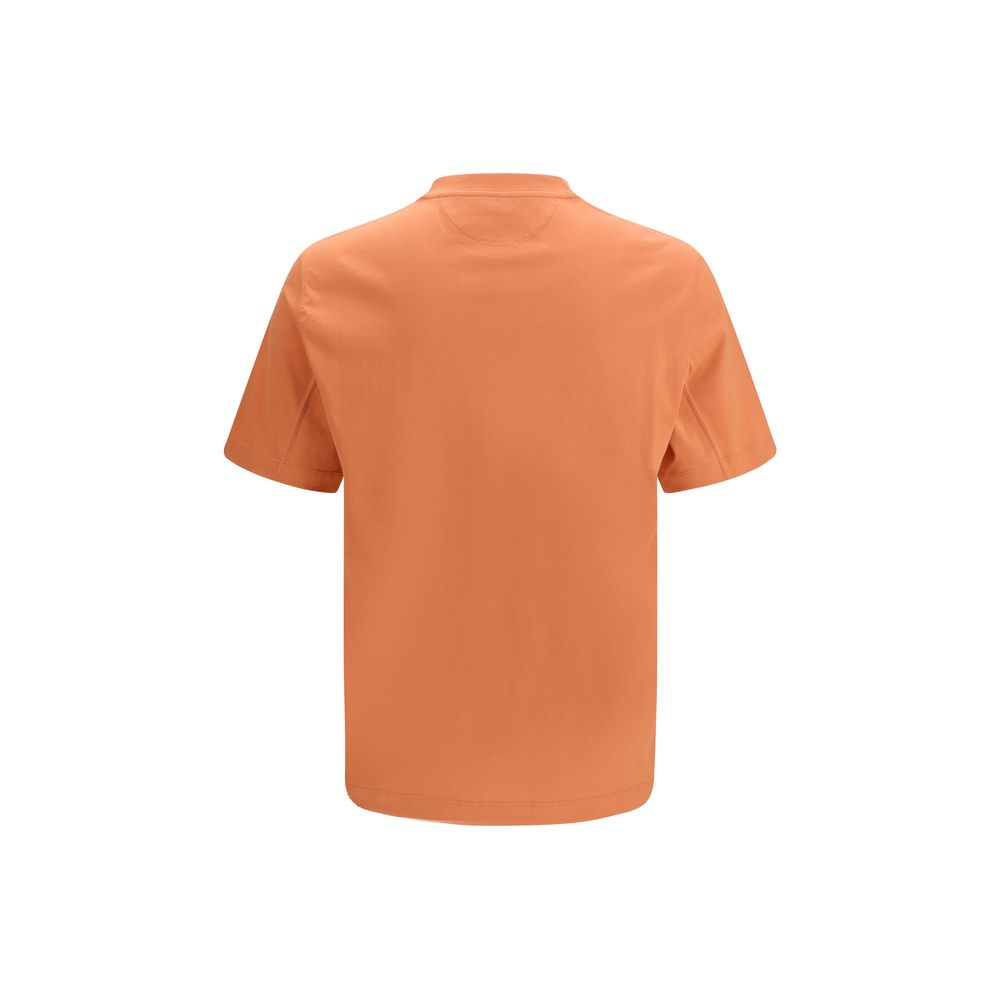 Brunello Cucinelli Orange Cotton T-Shirt