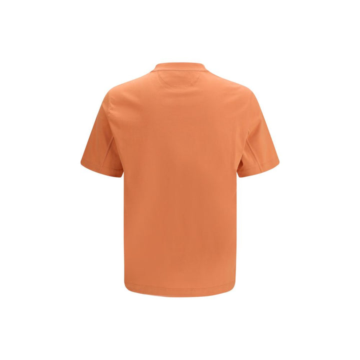 Brunello Cucinelli Orange Cotton T-Shirt