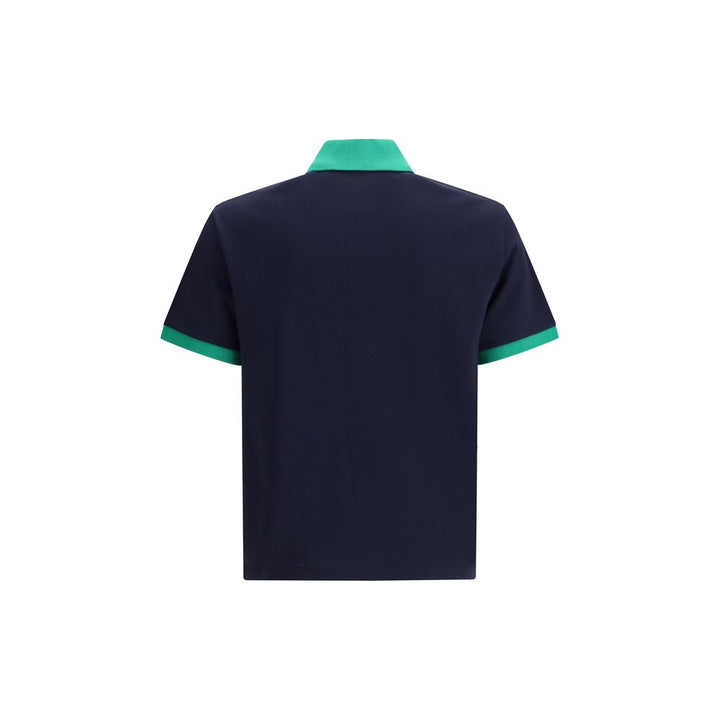 Versace Blue Cotton Polo Shirt