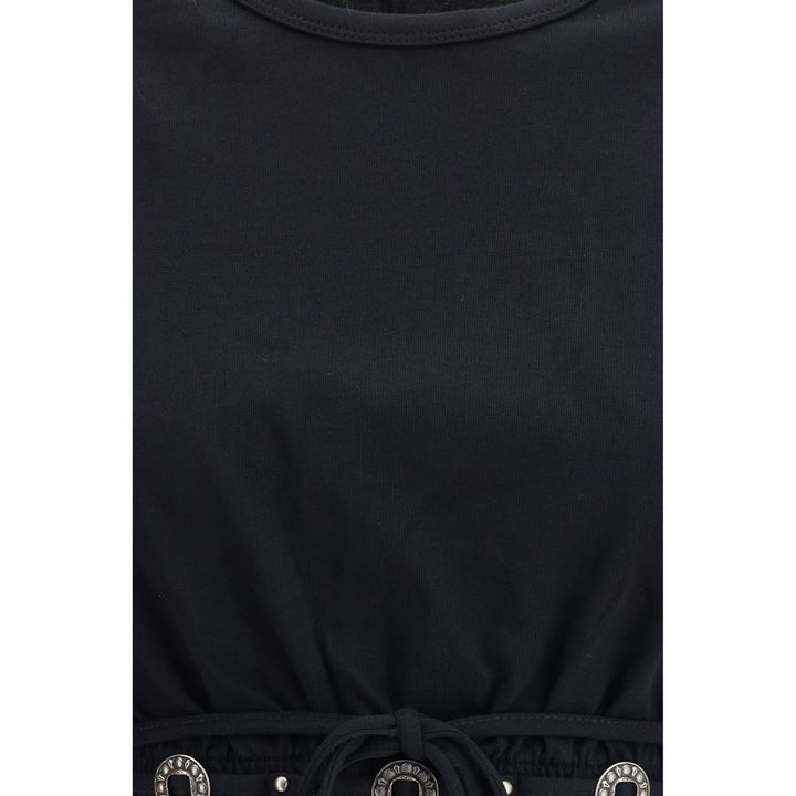 PINKO Black Cotton T-Shirt