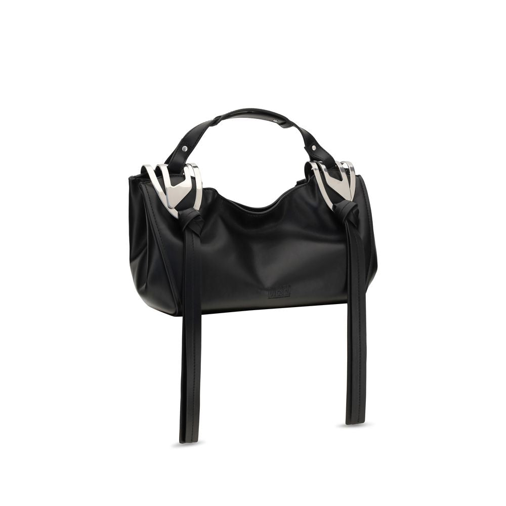 Diesel Black Calf Leather Bos Taurus Handbag