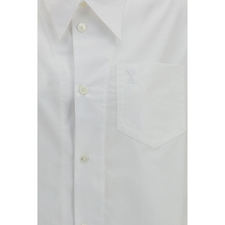 Ami Paris White Cotton Dress Shirt