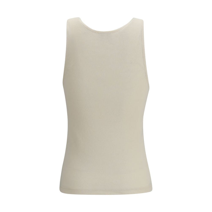 Saint Laurent Beige Cotton Tank Tops
