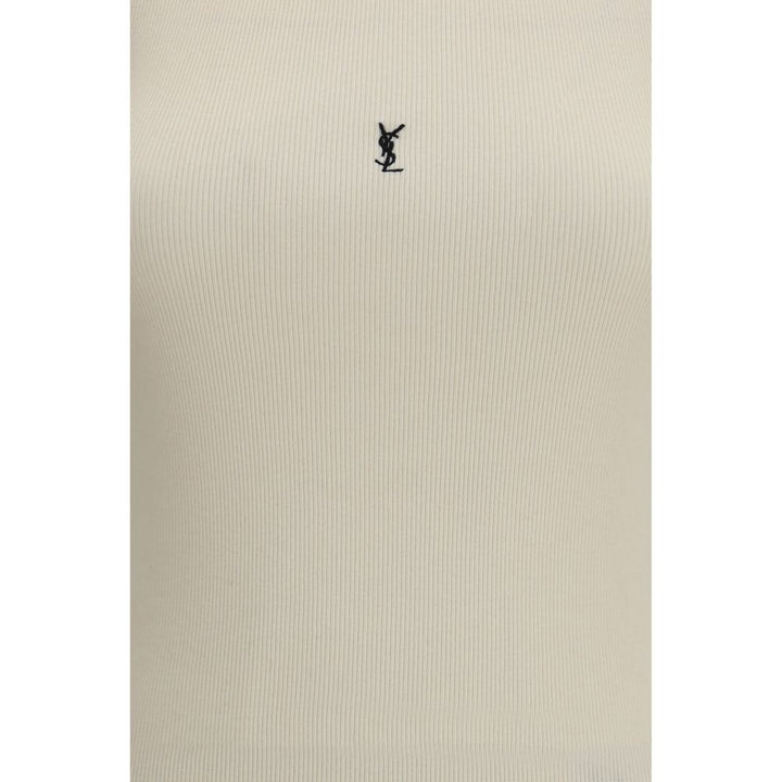 Saint Laurent Beige Cotton Tank Tops