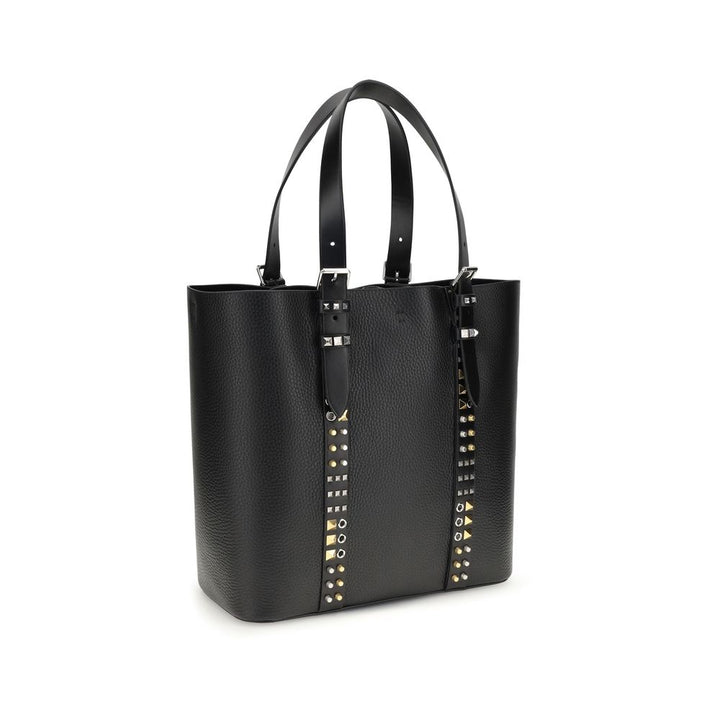 Valentino Garavani Black Calf Leather Bos Taurus Shoulder Bag