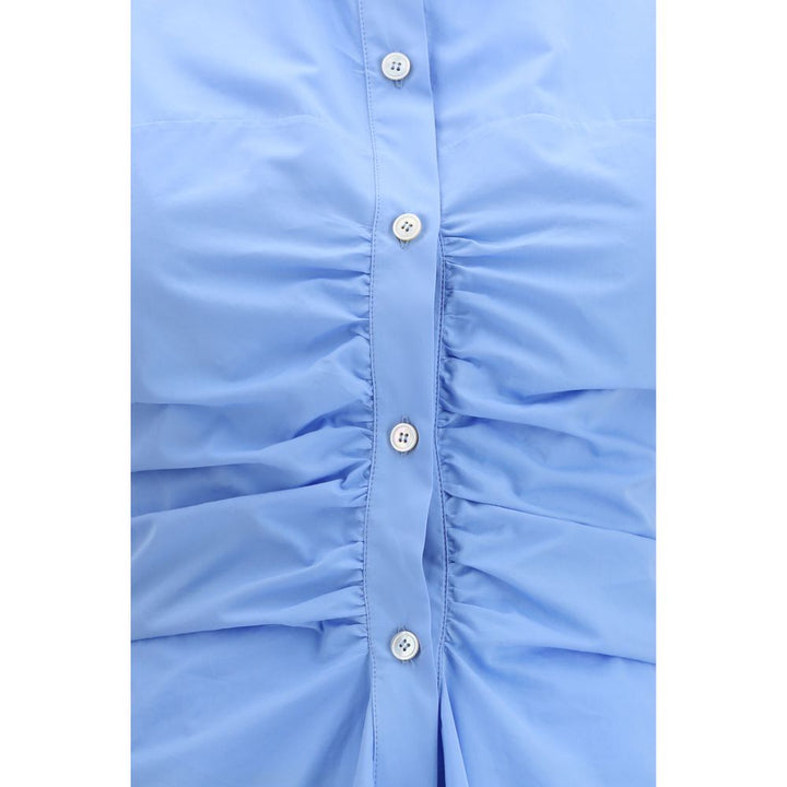 Alexander McQueen Blue Cotton Casual Dress