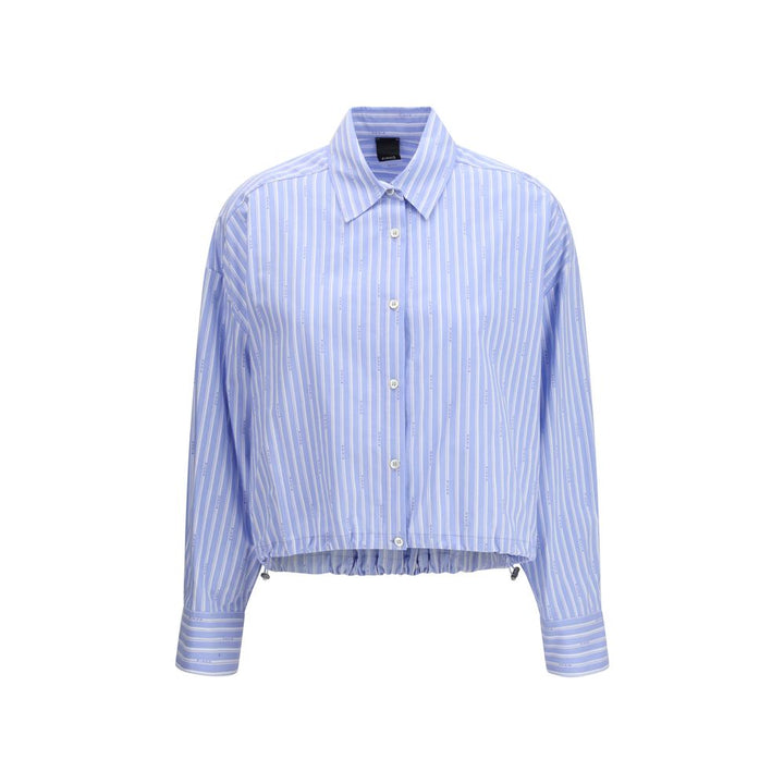 PINKO Blue Cotton Pattern Shirt