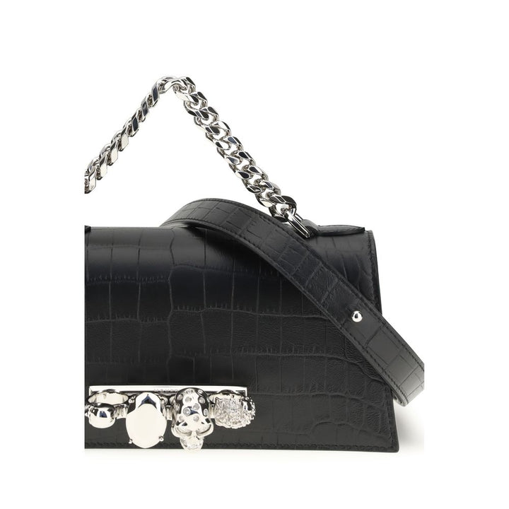 Alexander McQueen Black Calf Leather Bos Taurus Shoulder Bag